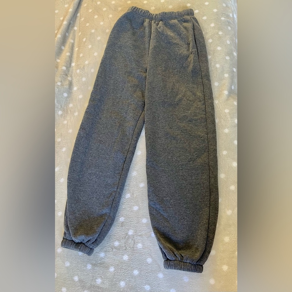 Elastic Waist Solid Sweatpants - Shein